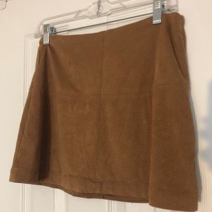 Brown Suede skirt.